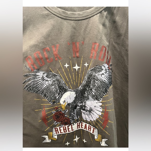 Sleeveless Dark Green Rock & Roll Tank Top - Picture 3 of 3